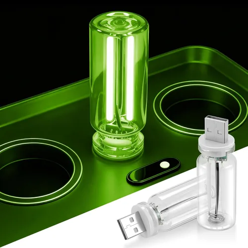 Vista 11 de 2PCS Luces LED USB de noche para automóvil, lámpara retro para decoración de atmósfera automotriz, luces de ajuste táctil interior del automóvil