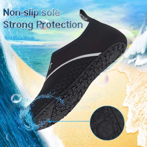 Vista 3 de Yalox - Calzado acuático, de secado rápido, sensación de pies descalzos, para mujer y hombre calcetines acuáticos para exteriores, playa, nadar