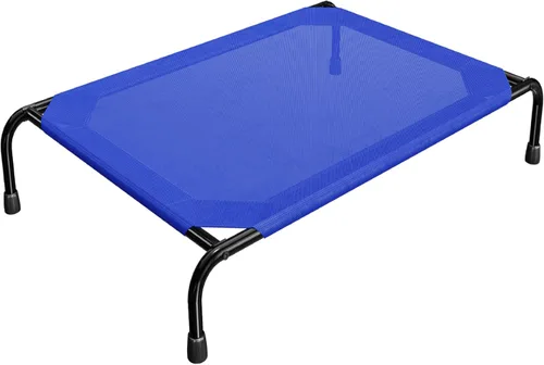 Vista 16 de Simple Trending - Cama elevada para perros para perros de tamaño grande, cuna elevada para mascotas al aire libre con cama de hamaca para mascotas