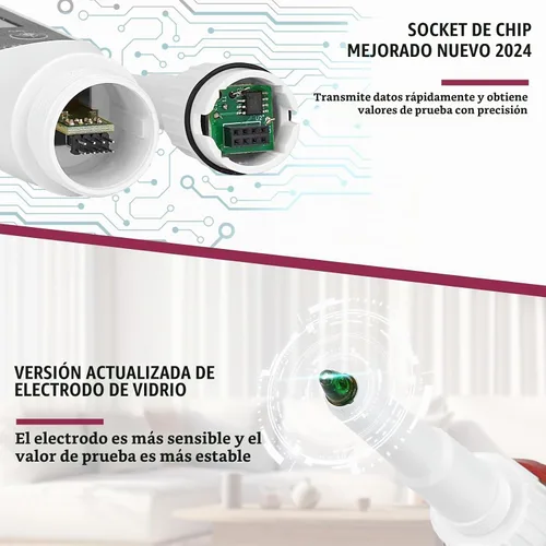 Vista 2 de Medidor de pH Inteligente para Alimentos, GIDIGI Probador Digital de pH para Alimentos, Kits de Prueba de pH de Enlatado Precisos con ATC, Bolígrafo