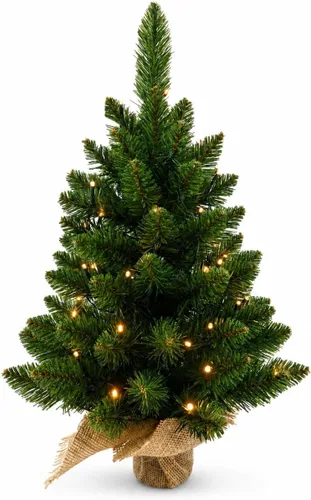 Vista 12 de CHILLSUN Árbol de Navidad artificial preiluminado de 6 pies con luces LED Árbol de Navidad preiluminado de 6 pies con luces LED blancas cálidas