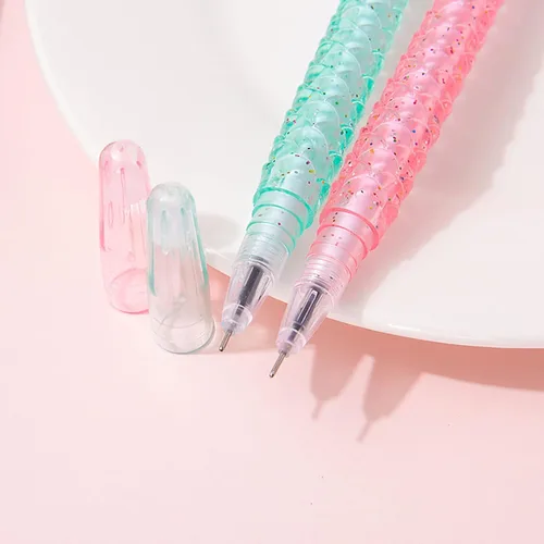 Vista 7 de YYaaloa 12 unidades de lindos bolígrafos de tinta de gel de sirena, novedosos bolígrafos kawaii de 0.5 mm, tinta negra, divertidos bolígrafos a