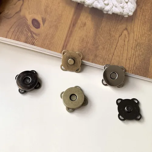 Vista 5 de WAFJMAF - 10 juegos de cierres magnéticos para bolsas, botones a presión, monedero ideal para cierre, bolso, ropa, costura, manualidades, no Negro