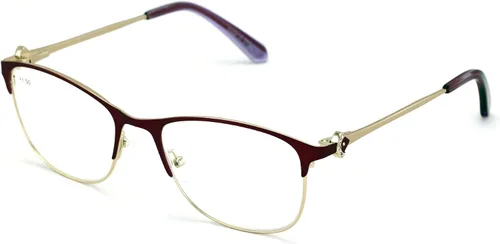 Vista 7 de Gafas de lectura con montura óptica de media montura para mujer, diamantes de imitación, lentes transparentes, lentes de metal, color dorado