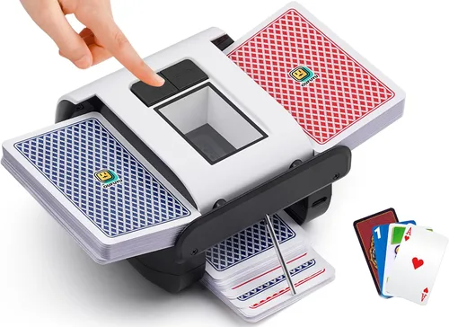 Vista 8 de Card Shuffler 1-2 Deck with Auto Stop & Manual Mode, USB Powered Black