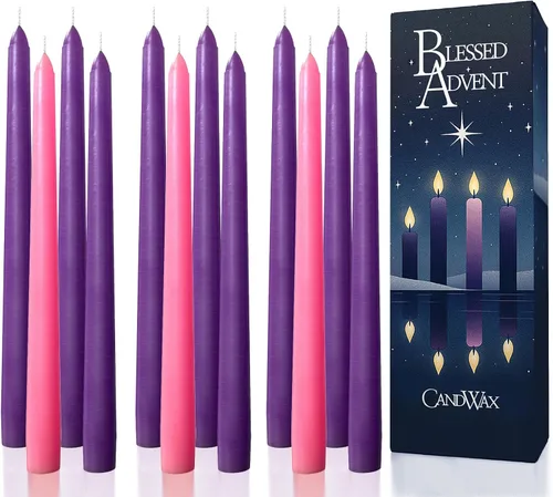 Vista 33 de CANDWAX Juego de 12 velas cónicas color naranja de 8 pulgadas, sin goteo, sin perfume, de larga duración, perfectas para fiesta de Halloween
