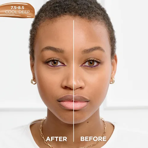 Vista 2 de L'Oreal Paris True Match Nude Hyaluronic Tinted Serum Foundation con 1% de ácido hialurónico, Cool Deep 7.5-8.5, 1 onza líquida