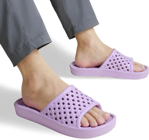 Vista 6 de clootess Zapatos de ducha Slide Cloud para mujeres y hombres, sandalias de baño, sandalias antideslizantes de secado rápido