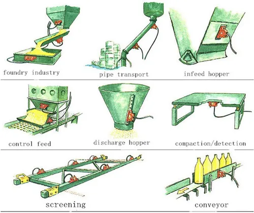 Vista 5 de Vibradores industriales GT8, G 1/8" vibradores neumáticos silenciosos de la turbina para la tolva, vibrador industrial de oro GT-8