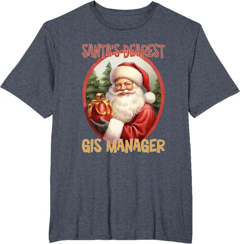 Vista 22 de GIS Manager Christmas Holiday Love Xmas T-Shirt Negro