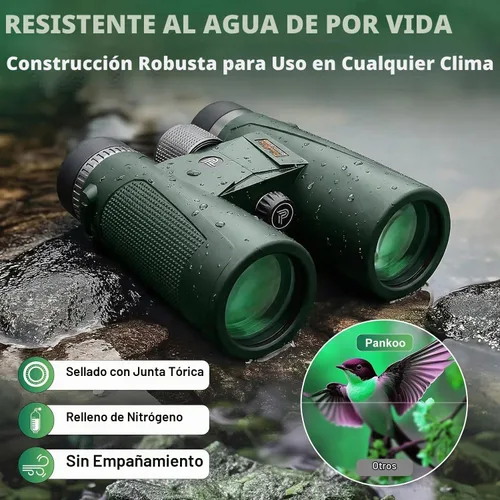 Vista 5 de Pankoo Prismáticos de 20 x 56 para adultos de alta potencia, impermeables y Verde oscuro