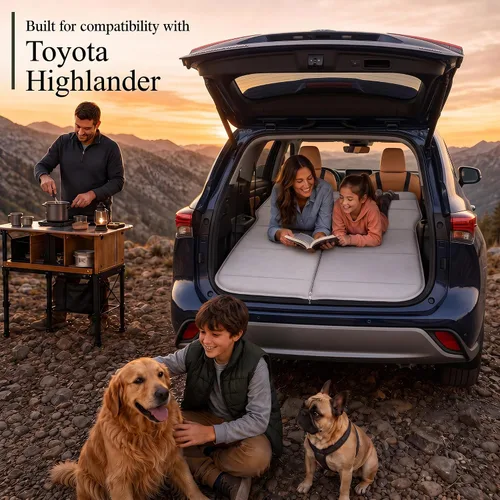 Vista 2 de Colchón de coche para Toyota Highlander, cama plegable no inflable