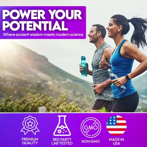 Vista 6 de Urolitina Un suplemento de 500 mg con mezcla de energía 4 en 1 de espermidina de 10 mg, Shilajit 300 mg y Cordyceps 400 mg por porción - Aumenta
