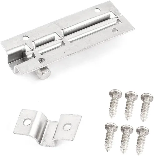 Vista 2 de 10 unids 1.969 in/2 "acero inoxidable seguridad interior exterior puerta ventana pestillo de bloqueo deslizante barril perno deslizante cerradura
