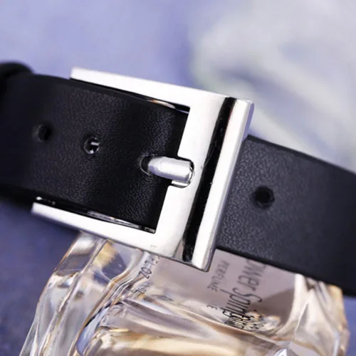 Vista 3 de CG - Pulsera de piel con cola de hada, color negro, talla única