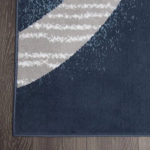 Vista 3 de Home Dynamix Premium Indus - Alfombra moderna para área, color azul medianoche, gris, 1'9"x7'2" Azul/Gris