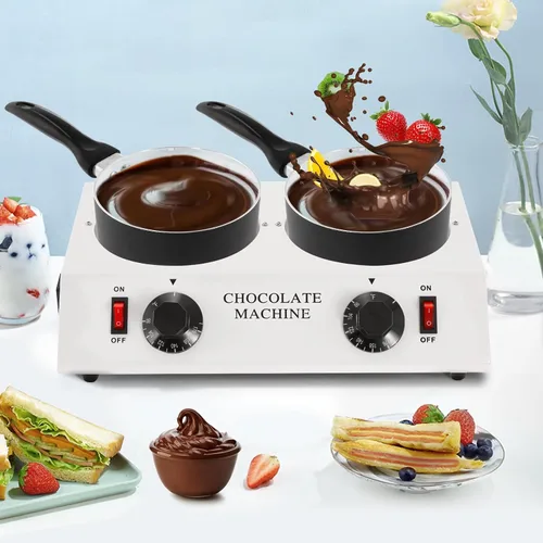 Vista 7 de WICHEMI Olla para derretir chocolate, calentador de chocolate, derretidor de chocolate, máquina de templado de chocolate, olla para el hogar, fusión