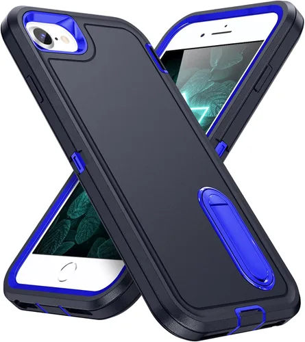Vista 14 de IDweel Funda para iPhone SE 2020, para iPhone 2022, para iPhone 8/7/6S/6 con soporte, ajuste delgado, protección resistente, a prueba de golpes
