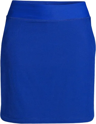 Vista 3 de Lands' End Falda de natación para mujer, de secado rápido, con cintura elástica, Azul (Electric Blue)