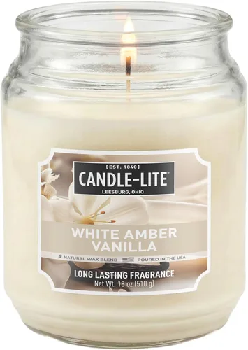 Vista 20 de Candle-lite Velas perfumadas de otoño, pera Anjou y manzana con ámbar dorado, frasco de 18 onzas con mecha única, orgullosamente fundido en EE. UU.