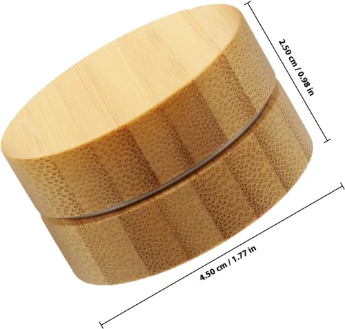 Vista 8 de Aluminum Tin with Bamboo Lid for Travel Cosmetic Samples
