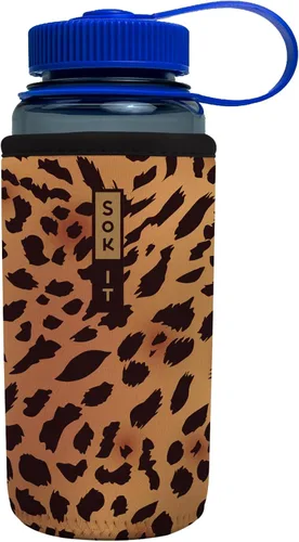 Vista 168 de Sok It BotlSok Funda para botella de agua con cubierta de neopreno aislante (Floral abstracto, se ajusta a CamelBak o Nalgene de 12 onzas)