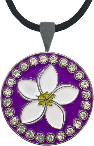 Vista 32 de Giggle Golf Marcador de pelota de golf brillante con collar de golf para mujer Agujero 19