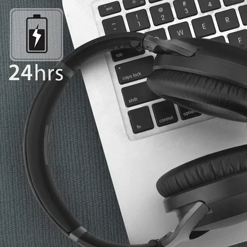 Vista 7 de Avantree Aria Pro aptX-HD Bluetooth 5.0 - Auriculares con cancelación activa de ruido con micrófono para música y llamadas, opción de SSD
