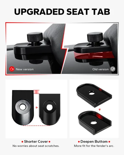 Vista 3 de Amazicha Cubierta de perilla de montaje de tornillo de aluminio negro compatible con Harley Davidson 1996-2024