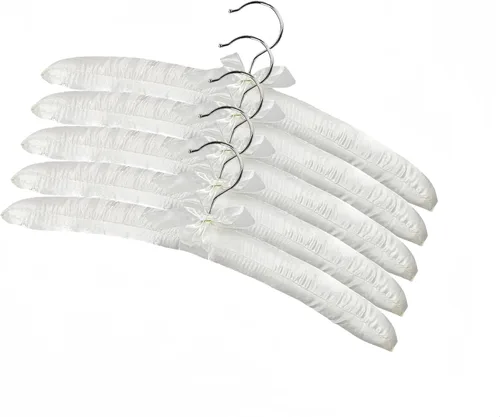 Vista 14 de Paquete de 10 perchas acolchadas de satén para ropa de mujer, perchas antideslizantes de tela de esponja para ropa, percheros para suéter, abrigo