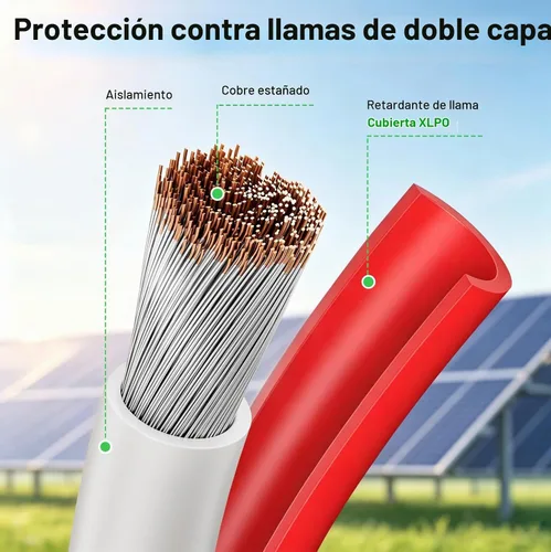 Vista 4 de Bateria Power Cable de extensión de carga solar a XT60 10AWG 2 pies conector solar a XT60 Cable adaptador para panel solar a batería LiFePO4 RV