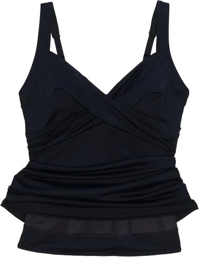 Vista 5 de Lands' End Traje de baño tankini con varillas, resistente al cloro, con control de abdomen, cuello en V