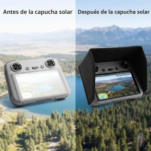 Vista 6 de QWORK Parasol con capucha para monitor de video LCD, parasol de cobertura integral de 7 pulgadas