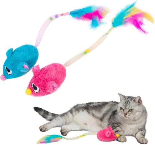 Vista 14 de Catify Best Pet Supplies - Juguete para gatos de patito, pollo y pájaro, alas activadas por movimiento, chirridos realistas, felpa infundida