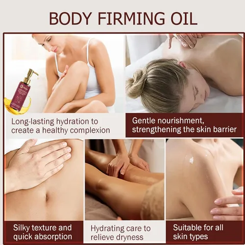 Vista 8 de Aceite reafirmante corporal para mujeres, aceite corporal reafirmante para después de la ducha, tratamiento hidratante para brazos, piernas