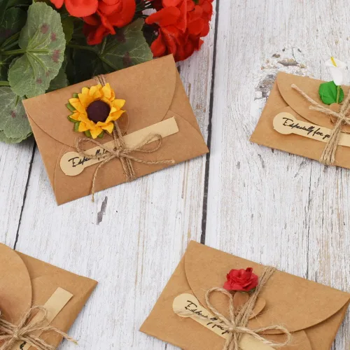 Vista 2 de Cute Mini Seed Envelopes with Heart Shaped Clasp - 10PCS, 4 x 2.75 inch (Pack of 2)