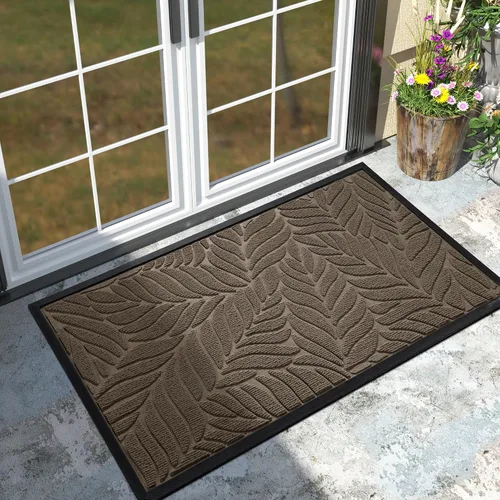 Vista 26 de Yimobra Tapete para puerta delantera para interiores y exteriores, 29.5 x 17 pulgadas, impermeable, para todas las estaciones, para entrada