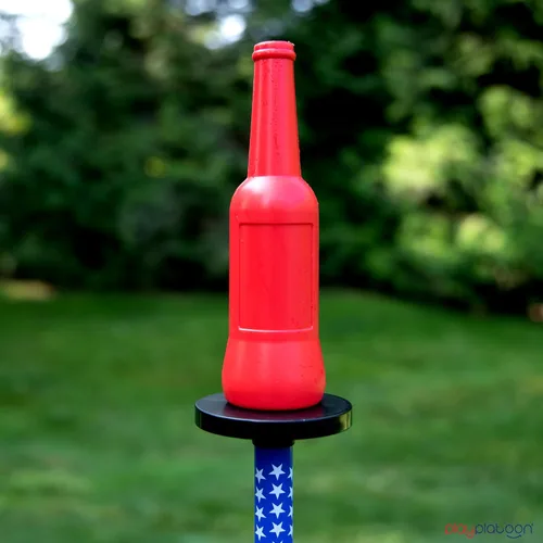 Vista 4 de Play Platoon Bottle Jam - Juego de discos voladores para adolescentes y adultos para jugar al aire libre - Juego de fiesta de patio del 4 de julio
