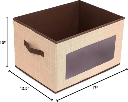 Vista 9 de Internet's Best Caja de almacenamiento con vidriera Marrón