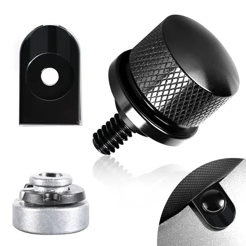 Vista 13 de Tuerca de perno de asiento Street Glide Sportster para Harley, tuerca de rosca estriada para guardabarros trasero de motocicleta Dyna Softail Road