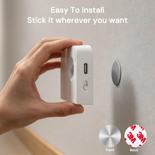 Vista 5 de L LOHAS LED Luz nocturna con sensor de movimiento, luces de escalera para Blanco