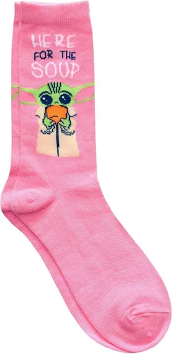 Vista 4 de STAR WARS JuniorsLadies Baby Yoda Crew Socks 5 Pair Pack Size 4-10