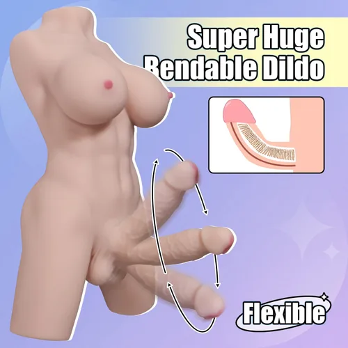 Vista 3 de Muñeca sexual transexual Torso con consolador Reslistic Big Boobs Sexo anal, Muñecas sexuales realistas Transexuales Pene Stroker Travesti Sexo