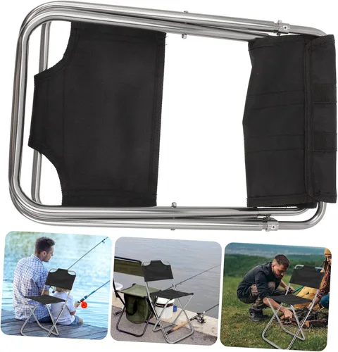 Vista 8 de KOMBIUDA Silla de camping ultraligera portátil de malla para silla de playa para taburete plegable al aire libre cómodo y diseño