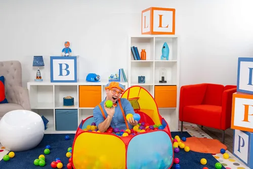 Vista 2 de Blippi Paquete de 3 persianas para pozo de bolas, Wave 1