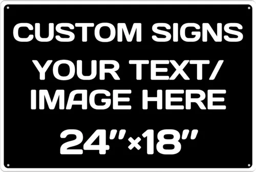 Vista 15 de Letreros metálicos personalizados de aluminio resistentes a la intemperie, texto e imagen personalizados, varios tamaños, peligro, jardín, puerta