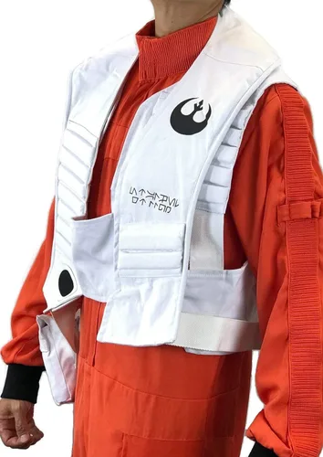 Vista 2 de Resistance Rebel Pilot Chaleco de doble capa X-Wing Star Wars (XL) Blanco, Blanco