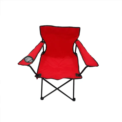 Vista 5 de Trademark Innovations Silla plegable de campamento de playa para exteriores, 18 pulgadas de largo x 31 pulgadas de ancho x 32 pulgadas de alto, rojo