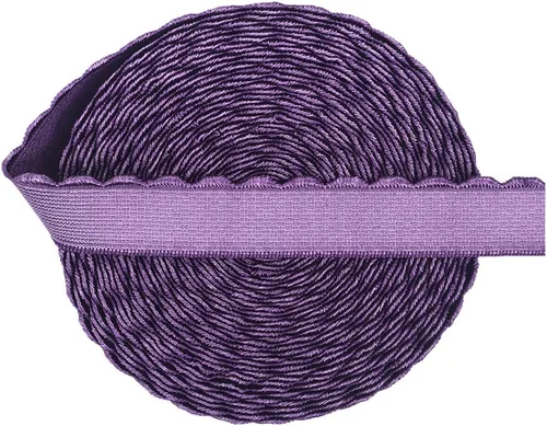 Vista 6 de Bristlegrass Banda elástica, elástica ancha para coser, correa elástica de 1/2 pulgada, 2 yardas, topacio azul, plegable, con lazo elástico
