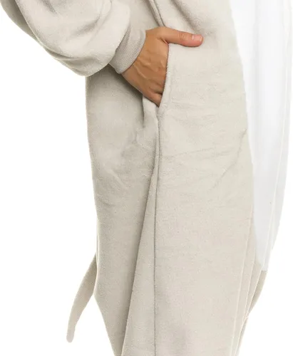 Vista 6 de FUNZIEZ! - Disfraz de Halloween para adultos, de animales y criaturas marinas, mameluco afelpado para cosplay, para mujeres y hombres
